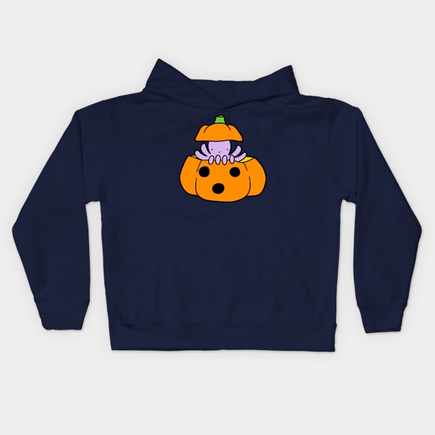 Jack O' Lantern Octopus Kids Hoodie by saradaboru